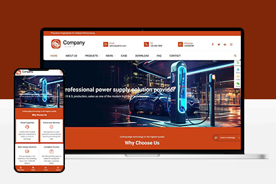 外贸英文迅睿CMS网站模板 XunRuiCMS英文企业展示型模板源码